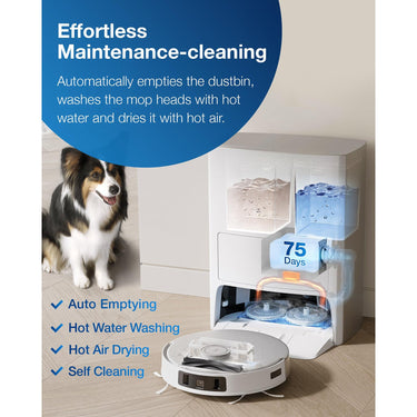 ECOVACS DEEBOT T20 OMNI Robot Vacuum, Mop, Hot Wash, AutoDry, 6000Pa, SelfEmptying