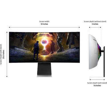 Samsung 34-inch Odyssey OLED G8 (G85SD) Ultra-WQHD Curved Gaming Monitor - Open Box