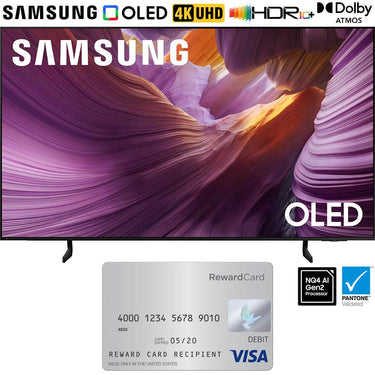 Samsung 55" OLED HDR 4K S85F Smart TV (2025 Model) w/ Visa $100 Gift Card Bundle