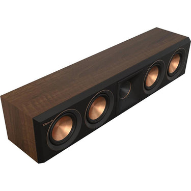 Klipsch Center Channel Speaker Quad 4" Woofers Walnut Open Box + 1 Year Warranty