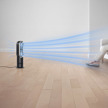 Dyson Hot+Cool Jet Focus fan heater AM09 (Satin Black/Nickel), Large