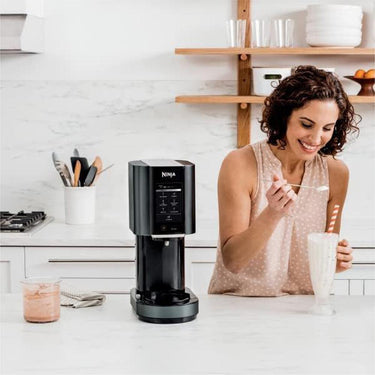 Ninja CREAMi Ice Cream; Sorbet; Milkshake Maker + 3 CREAMi Pints; Black - Open Box