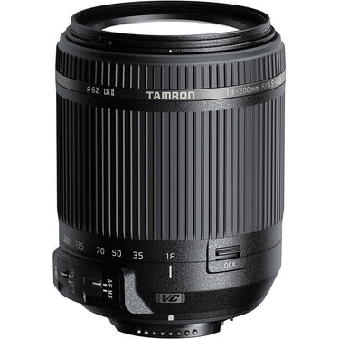 Tamron 18-200mm Di II VC All-In-One Zoom Lens for Nikon Mount 64GB Memory Card Bundle