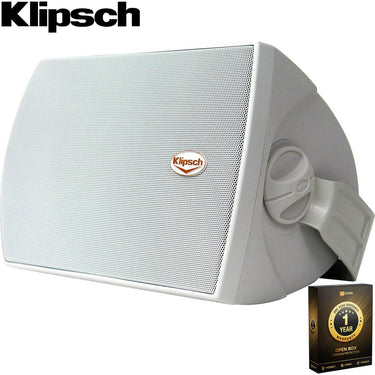 Klipsch AW-650 All-Weather Outdoor Speakers; Pair (White) (Open Box) + 1 Year Warranty