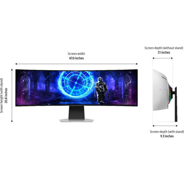 Samsung 49" Odyssey OLED G9 Dual QHD 240Hz 0.03ms Curved Gaming Monitor Open Box