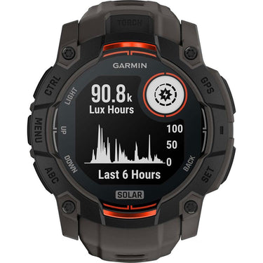 Garmin Instinct 3 - 50 mm GPS Smartwatch, SOLAR + Charging Dock + Protector Bundle