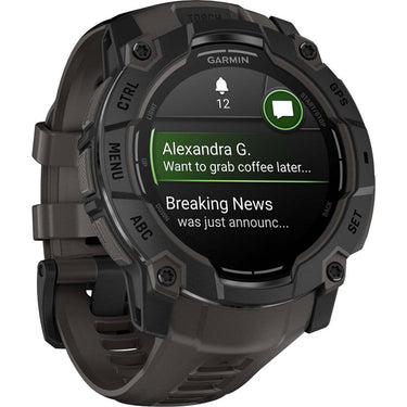 Garmin Instinct 3 - 50 mm GPS Smartwatch, AMOLED + Charging Dock + Protector Bundle