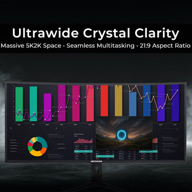 Deco Gear 40" Curved Ultrawide Nano IPS Monitor, 5120x2160 5K2K, 21:9, HDR10, 100% sRGB