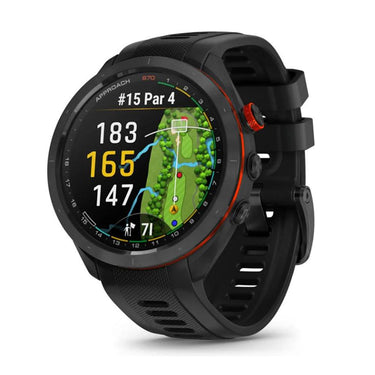 Garmin Approach S70 47mm Premium GPS Golf Watch, Black Band + Accessories Bundle