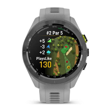Garmin Approach S70 42mm Premium GPS Golf Watch, Powder Grey Band + Accessories Bundle