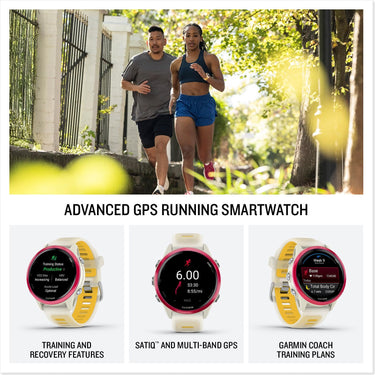 Garmin Forerunner 570 - 42mm GPS Smartwatch, Aluminum and Bone/Mango Band