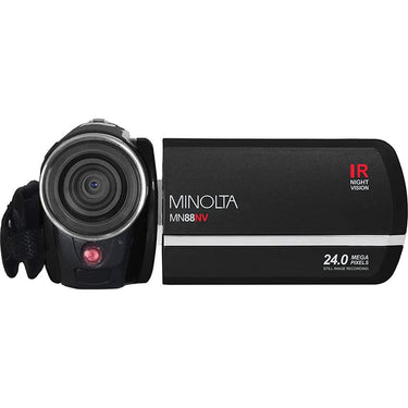 Minolta MN88V 24MP Night Vision Digital Camcorder w/16GB Card Open Box + 1 Year Warranty