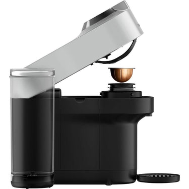 Nespresso 5-Cup Vertuo Pop+ Deluxe Espresso Machine in Silver - Open Box + 1 Year Warranty