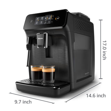 Philips 1200 Series Fully Automatic Espresso Machines, 2 Varieties, Milk Frother, Black