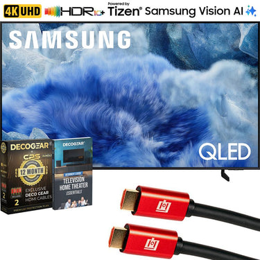 Samsung 85 inch QLED Q8F 4K Vision AI Smart TV (2025) w/ Extended Protection Bundle