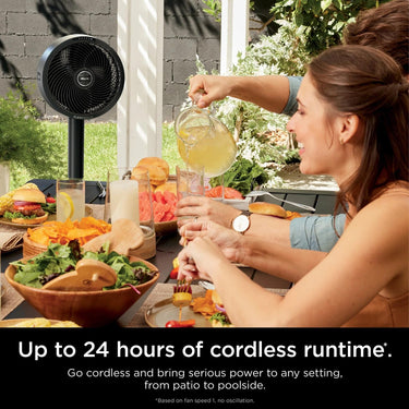 Shark FlexBreeze Pedestal & Tabletop Fan, Indoor & Outdoor, Light Grey, Refurbished