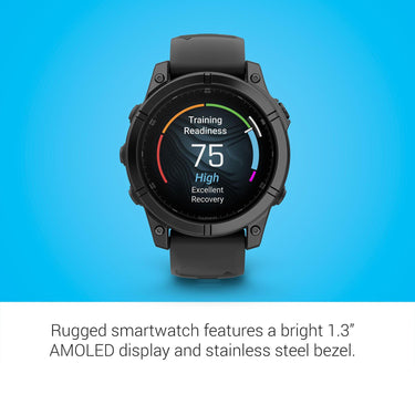 Garmin Fenix E 47 mm AMOLED, Slate Gray Steel + Charging Dock + Dust Cover Bundle