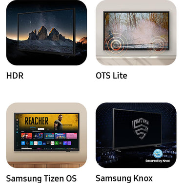 Samsung 40 inch 1080P FHD F6000F Smart TV (2025) with 19-45 Inch TV Wall Mount Bundle