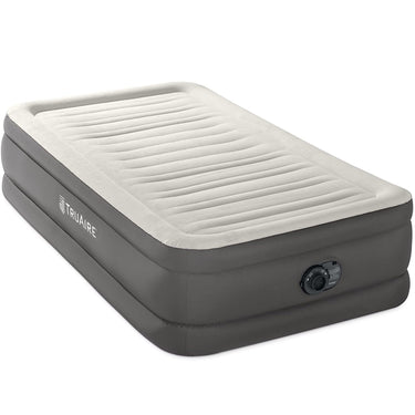 Intex TruAire Luxury Air Mattress, 18in Height, Built-In Pump, 330lb Cap, Twin