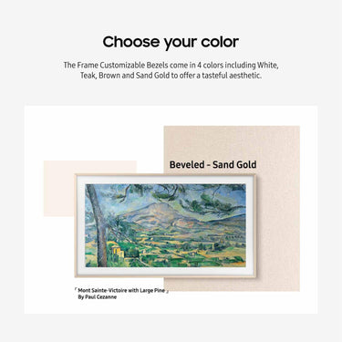 Samsung 75" The Frame Customizable Bezel - Sand Gold Metal - VG-SCFC75SGMZA