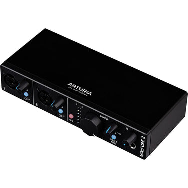 Arturia MiniFuse 2 Portable 2x Input USB-C MIDI Audio Interface, Black