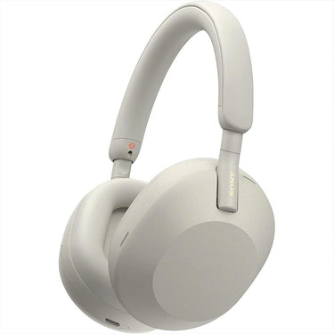 Sony WH-1000XM5 Wireless Noise Canceling Headphones, Silver w/ 2YR Warranty Bundle