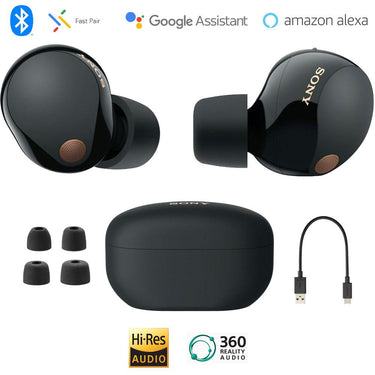Sony WF-1000XM5 Noise Canceling Truly Wireless Earbuds (Black) w/ 2YR Warranty Bundle