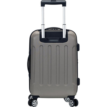 Rockland London 20-Inch Hardside Expandable Carry-On Luggage w/Spinner Wheels - Silver