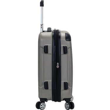 Rockland London 20-Inch Hardside Expandable Carry-On Luggage w/Spinner Wheels - Silver