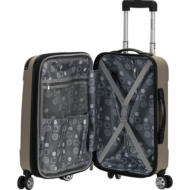 Rockland London 20-Inch Hardside Expandable Carry-On Luggage w/Spinner Wheels - Silver