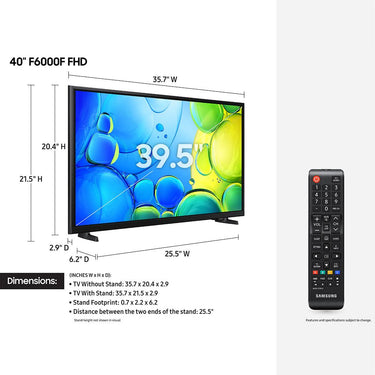 Samsung 40 inch Full HD F6000F 4K Smart TV (2025) - Open Box