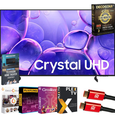 Samsung 55" Crystal UHD U8000F 4K Smart TV (2025) + Extended Protection Plan