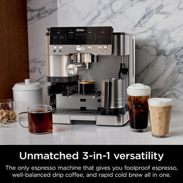 Ninja Espresso Machine & Drip Coffee Maker Luxe Cafe Premier Series (Refurbished)