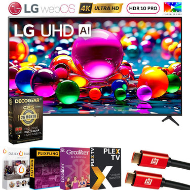 LG 86 Inch UA77 LED AI 4K UHD Smart webOS TV (2025) w/ 26 Month Protection Bundle