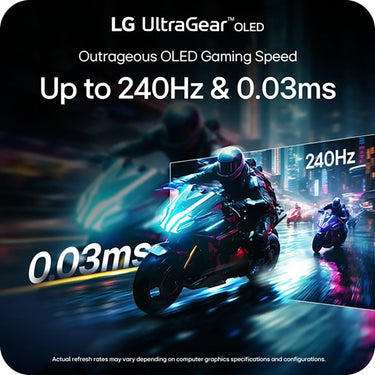 LG 34" UltraGear WQHD OLED Curved Gaming Monitor | 240Hz, 0.03ms (GtG), DisplayHDR