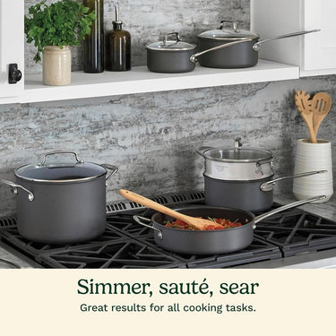 Cuisinart 66-17N Chef's Classic Non-Stick Hard Anodized, 17 Piece Set, Black - Open Box