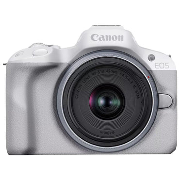 Canon EOS R50 Mirrorless Camera White + 18-45mm IS STM Lens Kit Premier Bundle