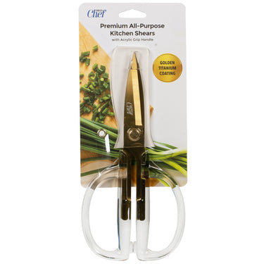 Deco Chef All purpose clear acrylic golden titanium coating shear