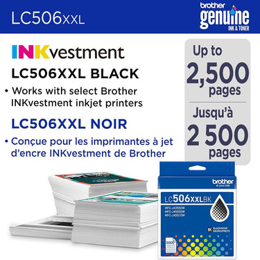 Brother Genuine LC506XXLBKS Super High Yield Black Ink Cartridge