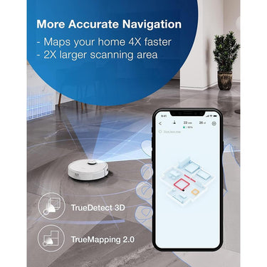 ECOVACS DEEBOT TEO+ Robot Vacuum and Mop Combo, Auto-Empty, 3000Pa Suction
