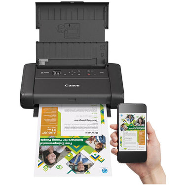 Canon PIXMA TR160 Portable Wired/Wireless Inkjet Color Printer+Essentials Bundle