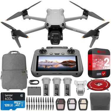 DJI Air 3S Drone Fly More Combo w/ RC 2 Remote + Ext. Warranty & Accessory Bundle
