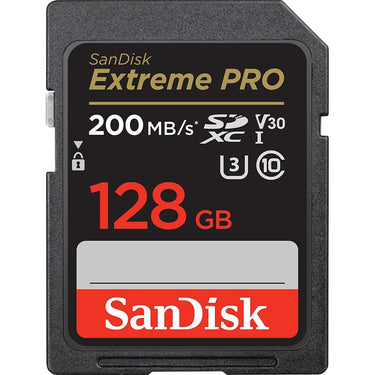 Sandisk Extreme PRO SD UHS-I Memory Card, V30 - 128GB, [Up to 200MB/s Read] Old Model