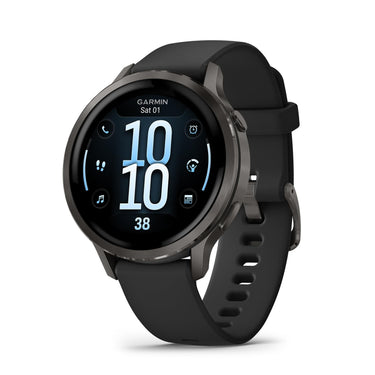 Garmin Venu 4 41mm GPS Smartwatch Slate w/ Black Bundle +Dock Dust Covers Screen Guards