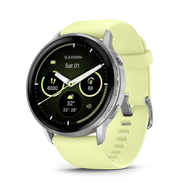 Garmin Venu 4 45mm GPS Watch Silver w/ Citron Bundle + Dock Dust Covers Screen Guards