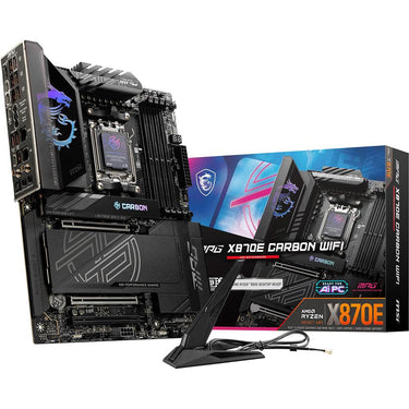 MSI MPG X870E Carbon WiFi AM5 DDR5 ATX Motherboard, USB4, Wi-Fi 7, Gen5 M.2