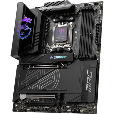 MSI MPG X870E Carbon WiFi AM5 DDR5 ATX Motherboard, USB4, Wi-Fi 7, Gen5 M.2