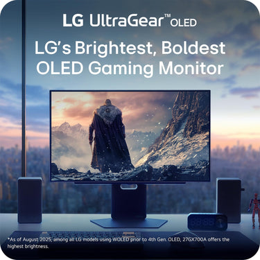 LG 27 Inch UltraGear OLED QHD 280Hz 0.03ms G-Sync Gaming Monitor - 27GX700A-B