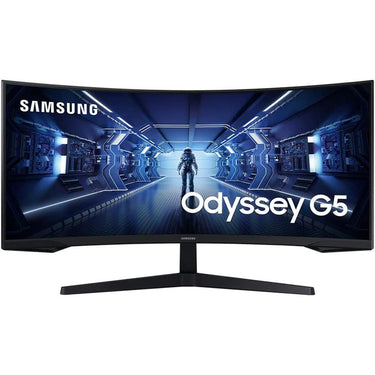Samsung 34" Odyssey G55T WQHD Curved Gaming Monitor + 26 Months Protection Bundle