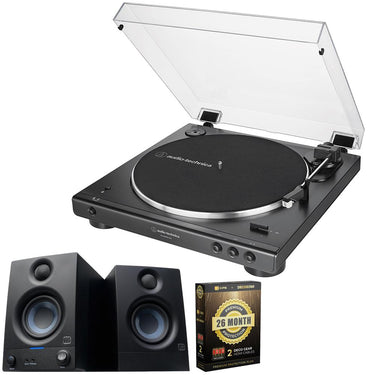 Audio-Technica Fully Automatic Belt-Drive BT Stereo Turntable, Black + 26 Month Protection Pack